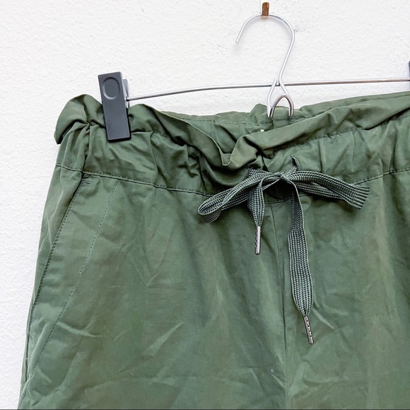 Urban Outfitters UO Evon Olive Paperbag Bag High Rise Joggers Size Small - Picture 10 of 16